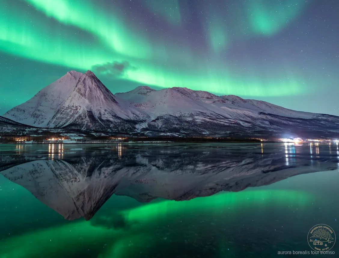 Fotógrafo a ensinar definições de fotografia de aurora boreal no tour de Tromso