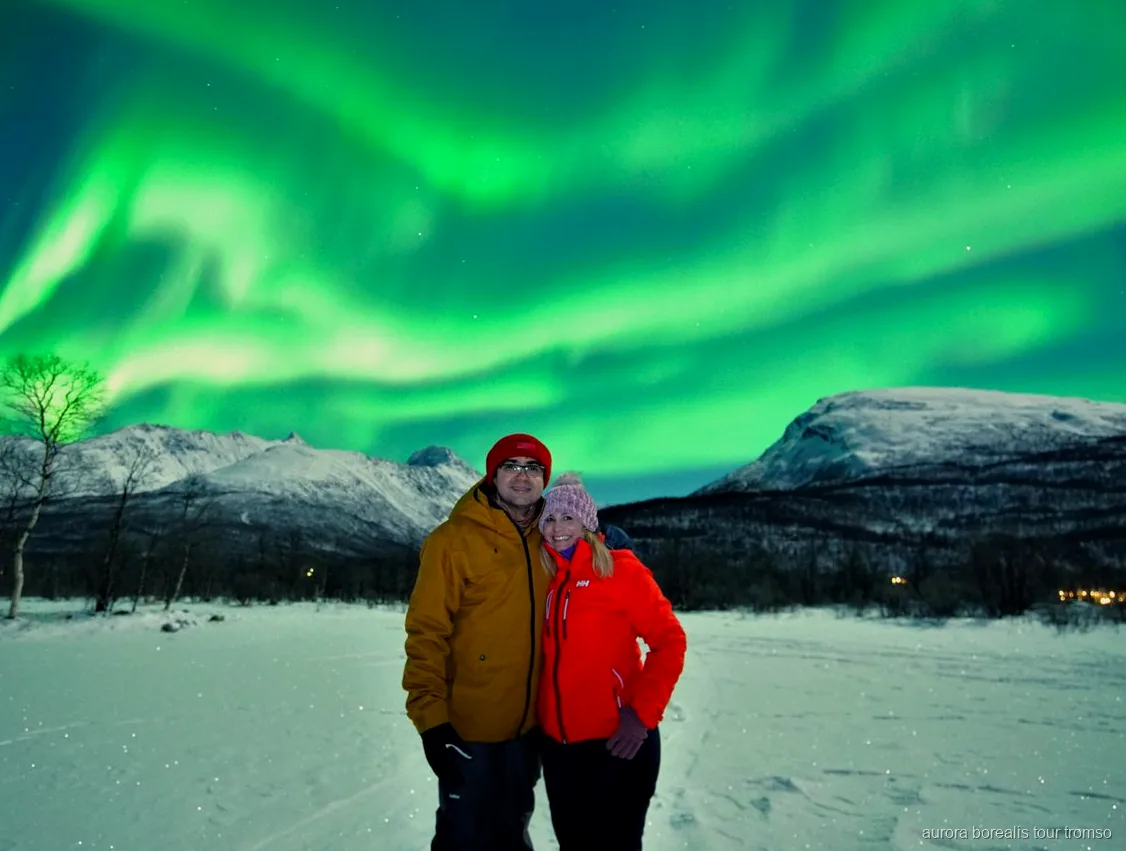 Aurora borealis over Northern Norway seen from the Tromso small-group chase